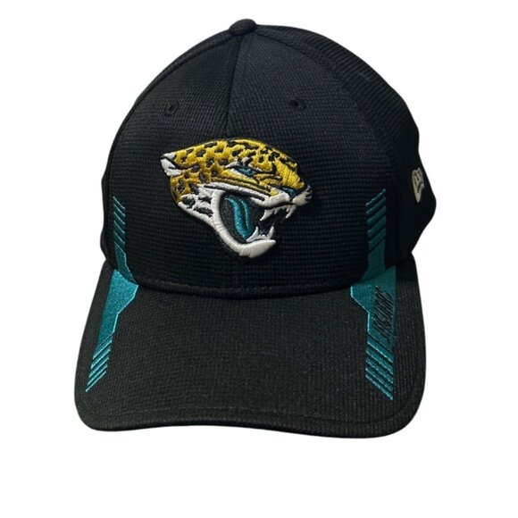 New Era Jacksonville Jaguars NFL 39Thirty Stretch Fit Cap M/L Black & Teal - Picture 1 of 6